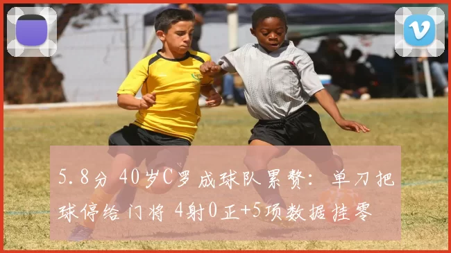 5.8分 40岁C罗成球队累赘:单刀把球停给门将 4射0正+5项数据挂零